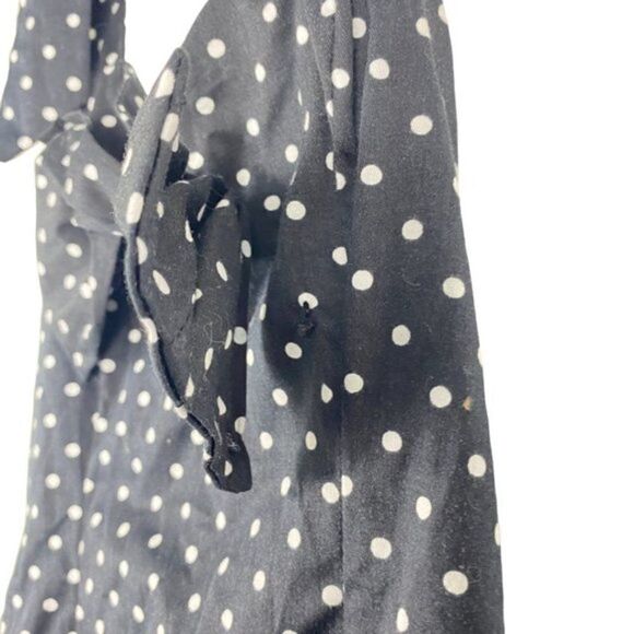 Hearts & Roses London Women's Black White Polka Dot Lined Mini Halter Dress UK 8 - Picture 7 of 12